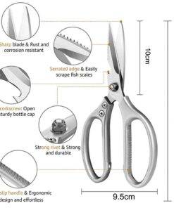 Multifunctional Kitchen Shears Stainless Steel Bone Scissors