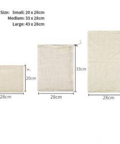 Organic Reusable Fresh Produce Cotton Food Bags