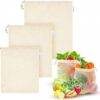 Organic Reusable Fresh Produce Cotton Food Bags