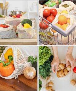 Organic Reusable Fresh Produce Cotton Food Bags