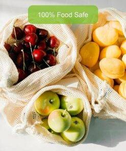Organic Reusable Fresh Produce Cotton Food Bags