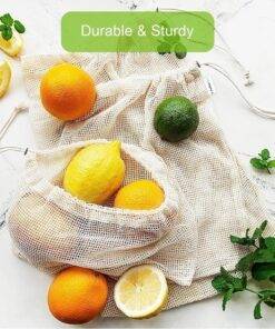 Organic Reusable Fresh Produce Cotton Food Bags