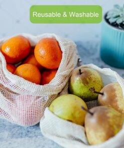 Organic Reusable Fresh Produce Cotton Food Bags