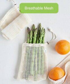Organic Reusable Fresh Produce Cotton Food Bags