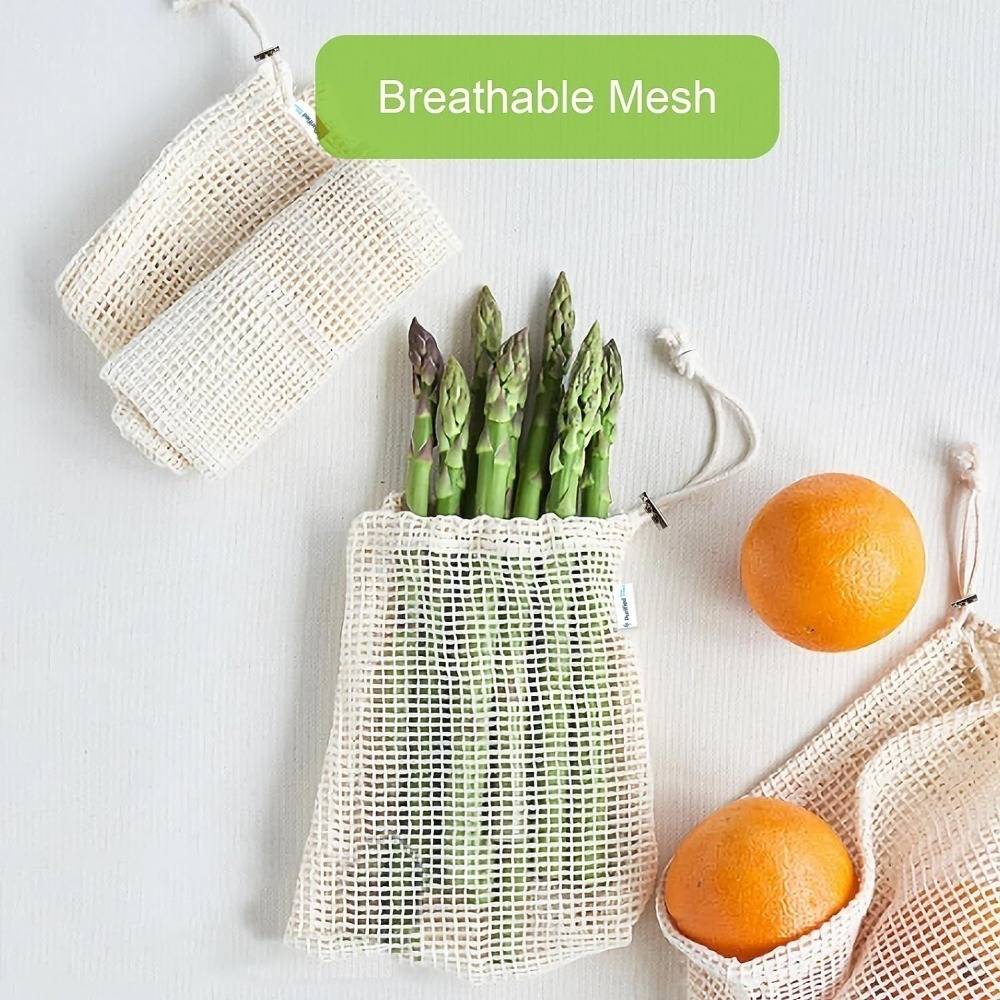 Organic Reusable Fresh Produce Cotton Food Bags