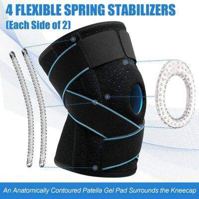 Professional Knee Brace with Patella Gel Pad & Side Stabilisers