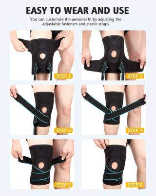 Professional Knee Brace with Patella Gel Pad & Side Stabilisers