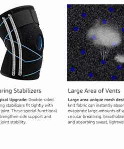 Professional Knee Brace with Patella Gel Pad & Side Stabilisers