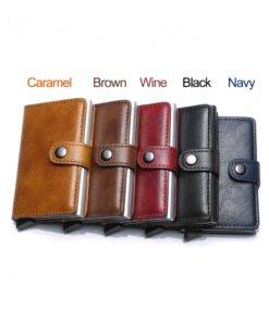 RFID Blocking PU Leather Men Woman Wallet