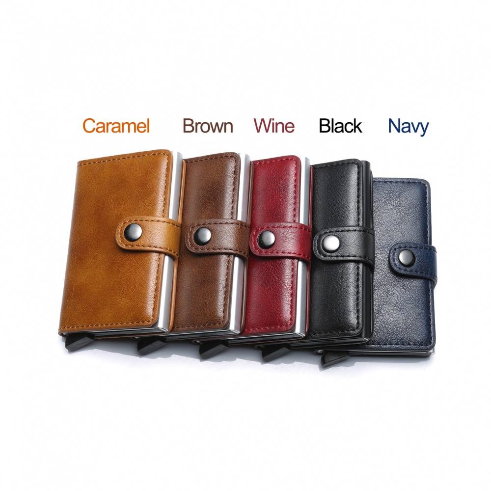 RFID Blocking PU Leather Men Woman Wallet