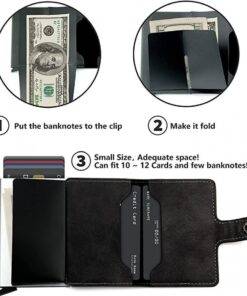 RFID Blocking PU Leather Men Woman Wallet