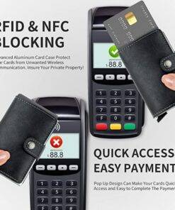 RFID Blocking PU Leather Men Woman Wallet