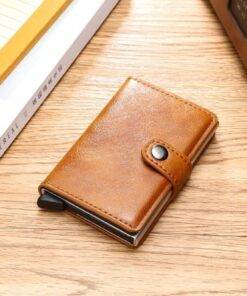 RFID Blocking PU Leather Men Woman Wallet