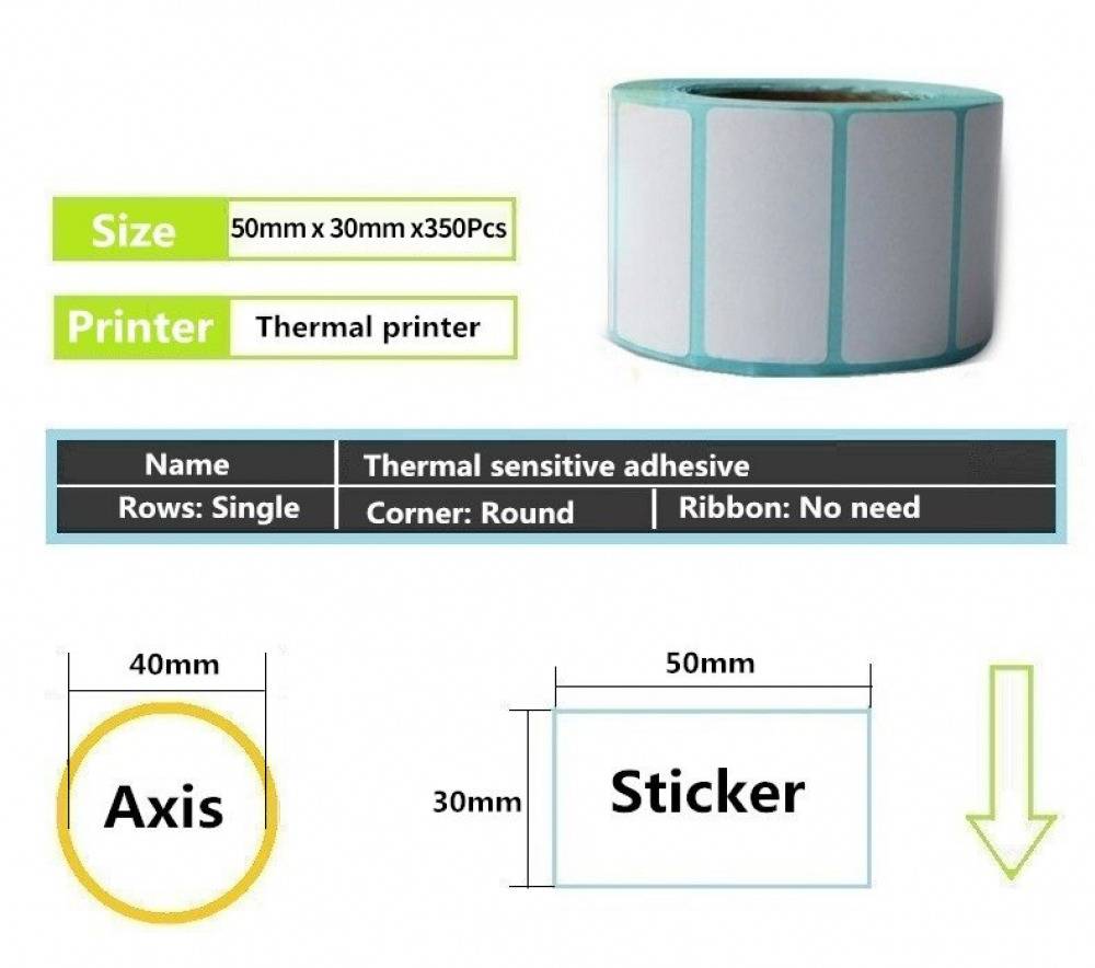 Scales Label 50mm x 30mm Thermal Transfer Permanent Adhesive 700PCs