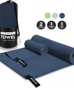 Set of 2 Microfiber Travel Towel Set Fast Drying Lightweight