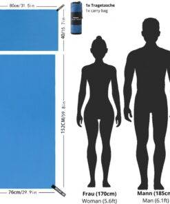 Set of 2 Microfiber Travel Towel Set Fast Drying Lightweight