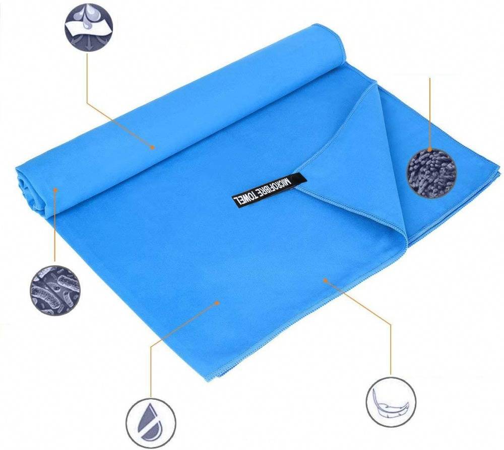 Set of 2 Microfiber Travel Towel Set Fast Drying Lightweight