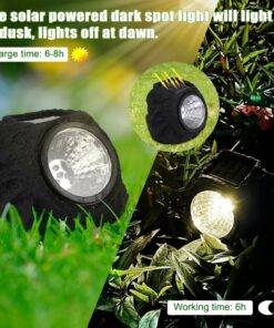 Solar Garden Rock Light Outdoor Waterproof Decoration – Yellow Light