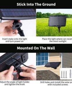 Solar String Lights Outdoor G40 Patio Lights with 25 LED Bulbs, 4 Light Modes, 7.6M