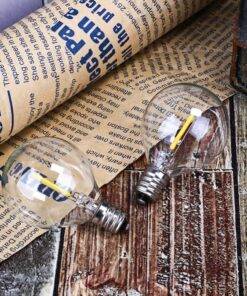 Solar String Lights Outdoor G40 Patio Lights with 25 LED Bulbs, 4 Light Modes, 7.6M