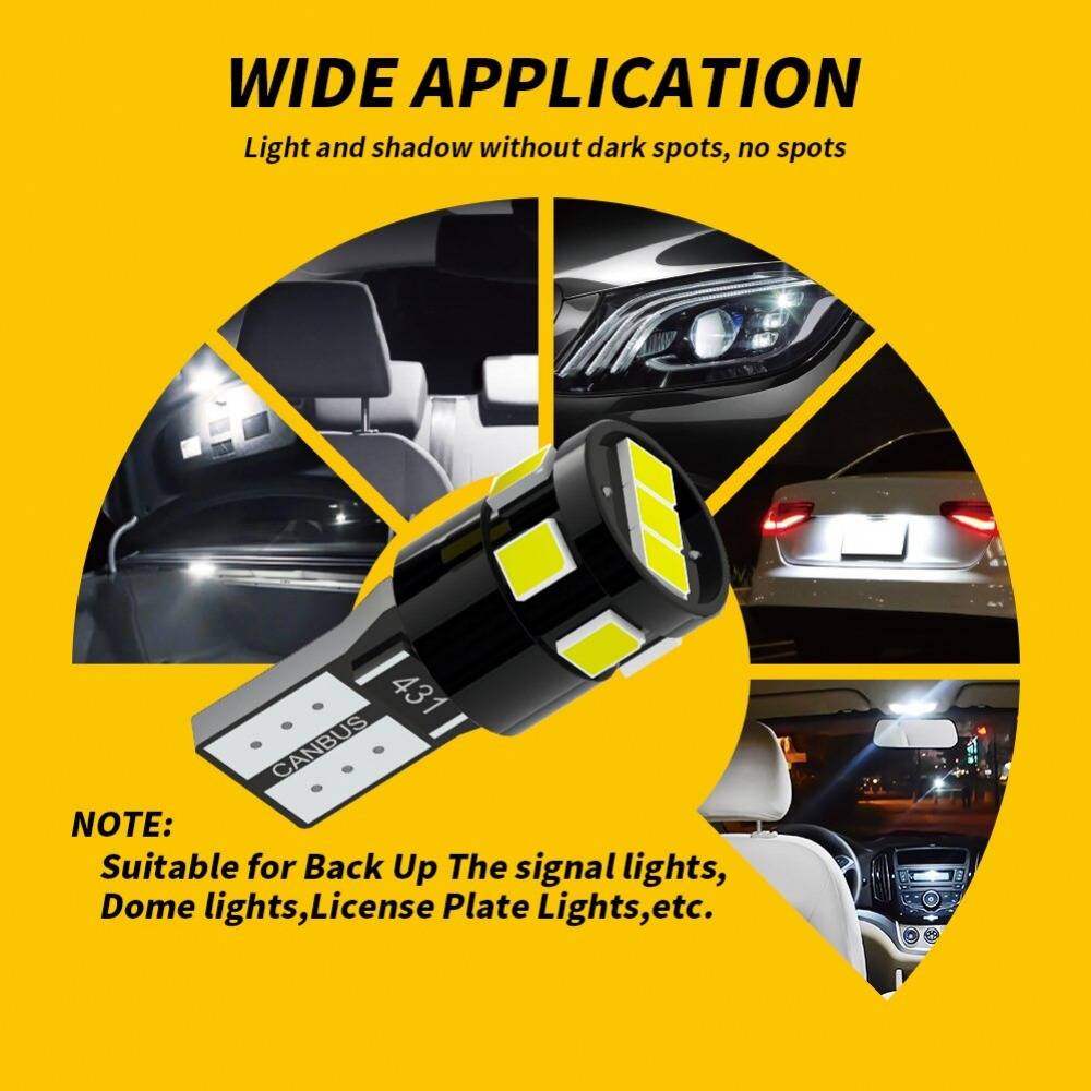T10 Canbus LED park light bulb 2835 SMD 152lm High Lumen Super Bright