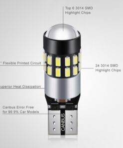 T10 Canbus LED park light bulb 3014 SMD 217.6lm High Lumen Super Bright