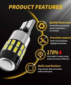 T10 Canbus LED park light bulb 3014 SMD 217.6lm High Lumen Super Bright