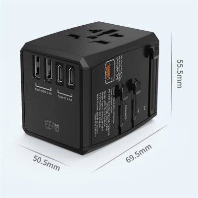 Universal GaN Travel Adapter PD Type-C 45W for MacBook laptop
