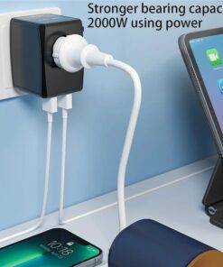 Universal GaN Travel Adapter PD Type-C 45W for MacBook laptop