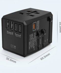 Universal GaN Travel Adapter PD Type-C 65W for MacBook laptop