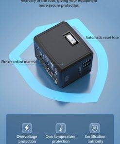 Universal GaN Travel Adapter PD Type-C 65W for MacBook laptop