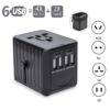 Universal Travel Adapter Convertor 4 USB, 2 USB-C PD