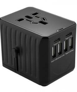 Universal Travel Adapter Convertor 4 USB, 2 USB-C PD