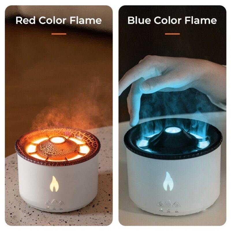 Volcano Aroma Air Diffuser Humidifier Fire Flame - Purified NZ