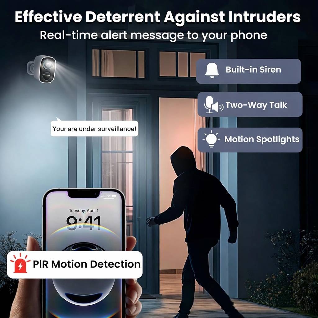 Vstarcam Outdoor Security Camera IP66 PIR Free Cloud Storage