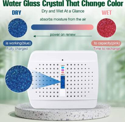 Wardrobe Car Rechargeable Portable Dehumidifier Moisture Absorbing Crystals