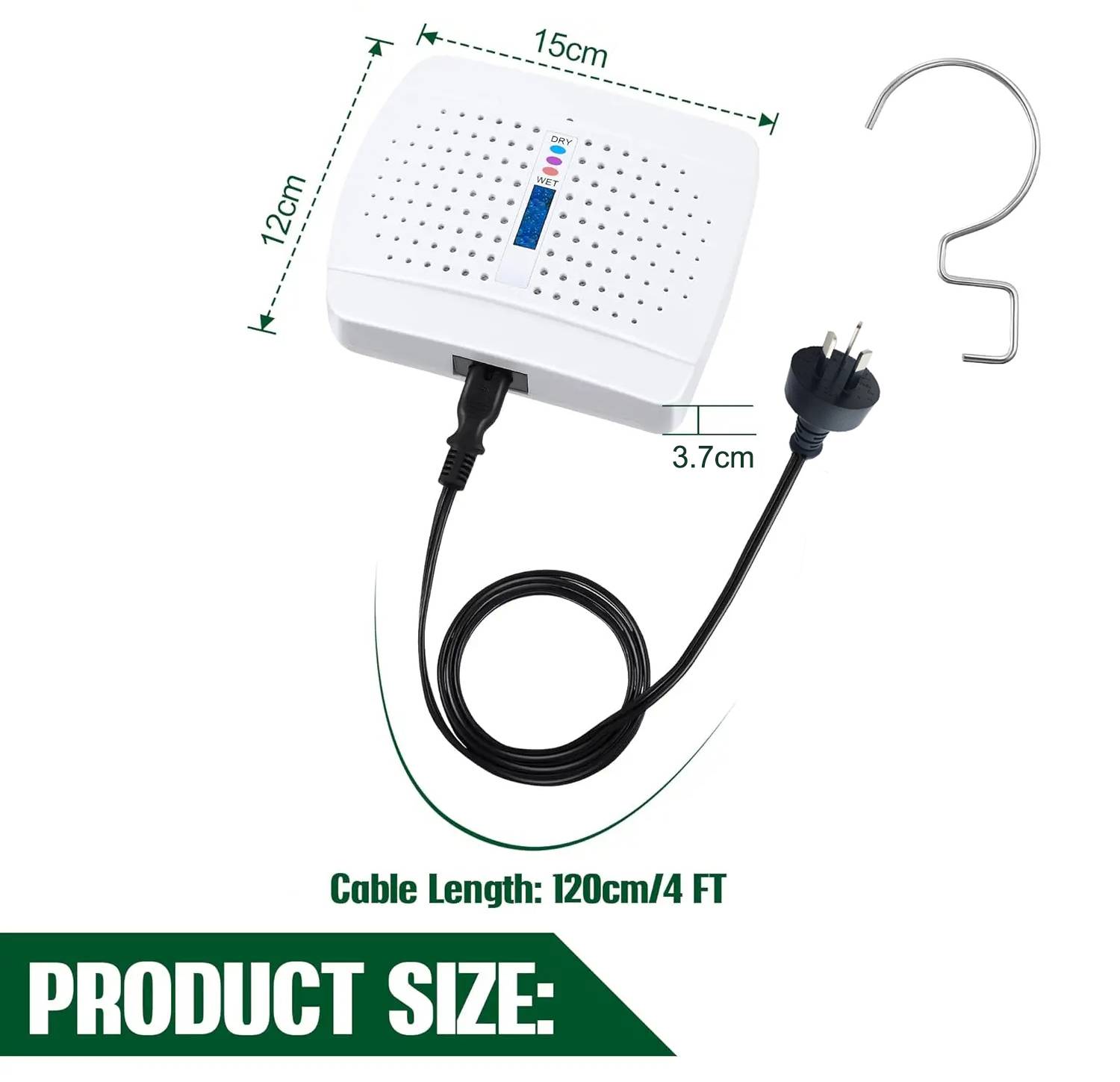 Wardrobe Car Rechargeable Portable Dehumidifier Moisture Absorbing Crystals