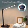 Wireless Phone Charging Eye-protect LED Desk Lamp 5 Colour Modes 5 Dimmable Levels
