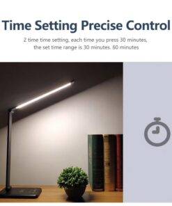 Wireless Phone Charging Eye-protect LED Desk Lamp 5 Colour Modes 5 Dimmable Levels