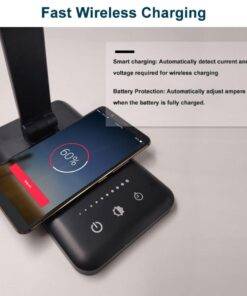 Wireless Phone Charging Eye-protect LED Desk Lamp 5 Colour Modes 5 Dimmable Levels