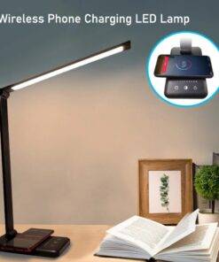 Wireless Phone Charging Eye-protect LED Desk Lamp 5 Colour Modes 5 Dimmable Levels