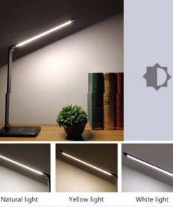 Wireless Phone Charging Eye-protect LED Desk Lamp 5 Colour Modes 5 Dimmable Levels