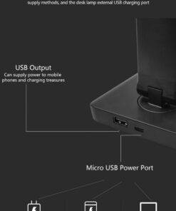 Wireless Phone Charging Eye-protect LED Desk Lamp 5 Colour Modes 5 Dimmable Levels