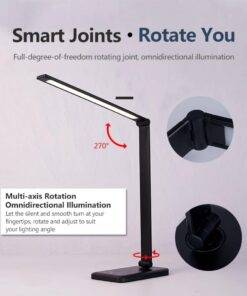 Wireless Phone Charging Eye-protect LED Desk Lamp 5 Colour Modes 5 Dimmable Levels