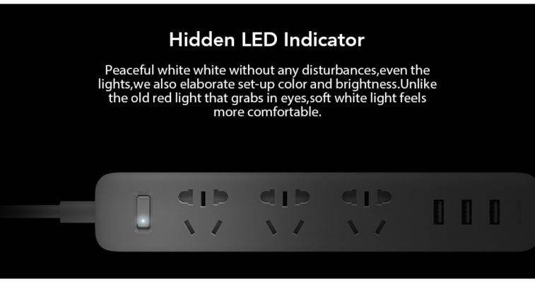 Xiaomi Power Extension Cord Household Lead with 3 USB 1.8M &#8211; 2 Colours