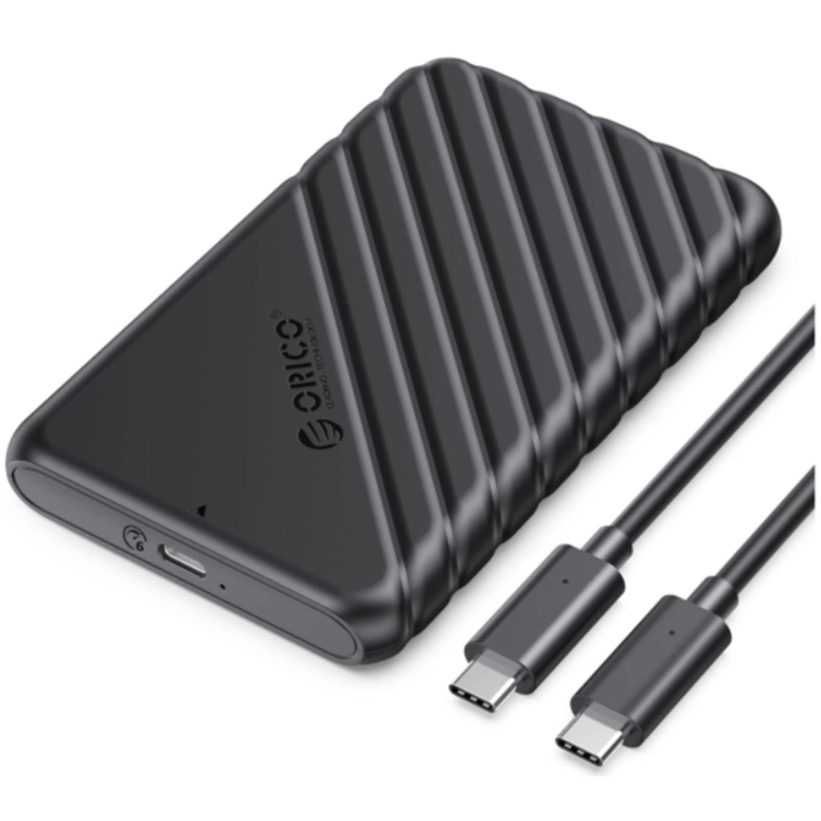 Orico USB-C 2.5 inch SATA SSD HDD Enclosure black with USB-C cable